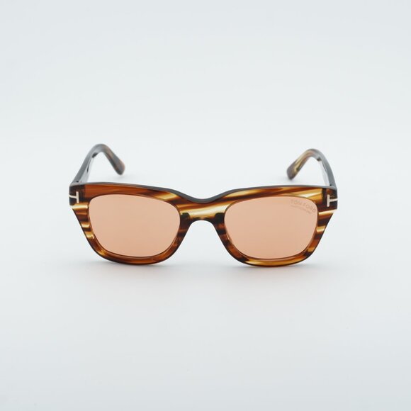 Tom Ford Snowdon FT0237 53E Sunglasses Havana Square Frame, Brown Lenses - Picture 4 of 10